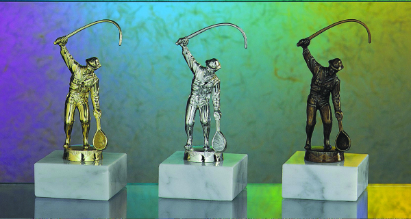 Metallfigur Angler
